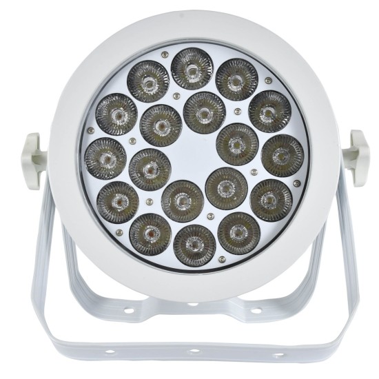 Faro LED Silenzioso 18 x 12W RGBWA/UV per Eventi e Ambienti Silenziosi