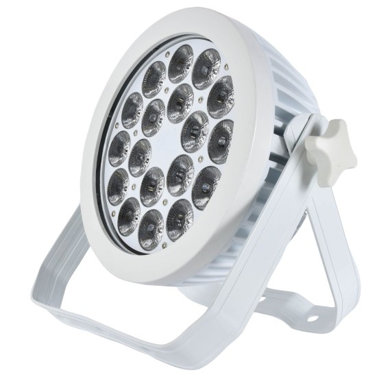 Faro LED Silenzioso 18 x 12W RGBWA/UV per Eventi e Ambienti Silenziosi
