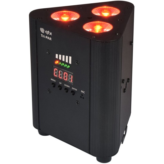 Illuminatore Ricaricabile Triplo PAR per Eventi con Batteria Integrata