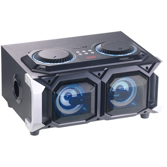 Impianto audio per karaoke con Bluetooth USB Slot SD MP3 Radio luce LED Ingressi Microfono Impianto audio per karaoke con Bluetooth USB Slot SD MP3 Radio luce LED Ingressi Microfono
