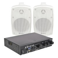 Kit Audio Impermeabile Smart Pack Outdoor2 con Amplificatore e Speaker IP44
