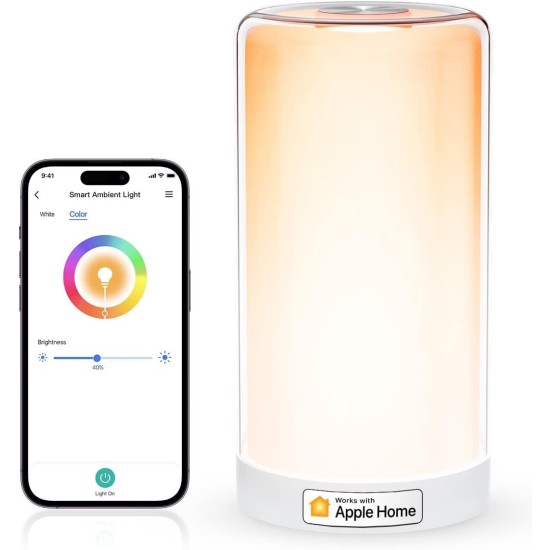 Lampada da Comodino Smart Wi-Fi RGBWW, Compatibile Apple HomeKit