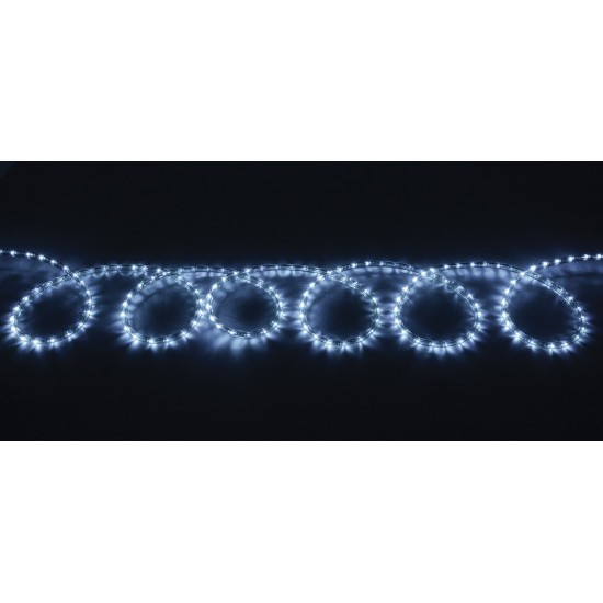 Luce LED a Corda Bianca Fredda 50m per Interni ed Esterni - Resistente alle Intemperie