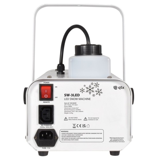 Macchina Effetto Neve LED 800W con Luci Colorate e Telecomando