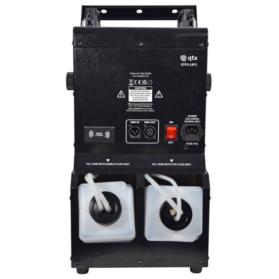 Macchina per Bolle e Fumo a LED QTFX-LBF2: Effetti Scenografici RGB+UV