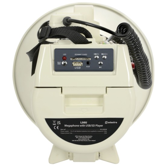 Megafono 50W con Lettore USB/SD - Potente e Versatile per Annunci ed Eventi