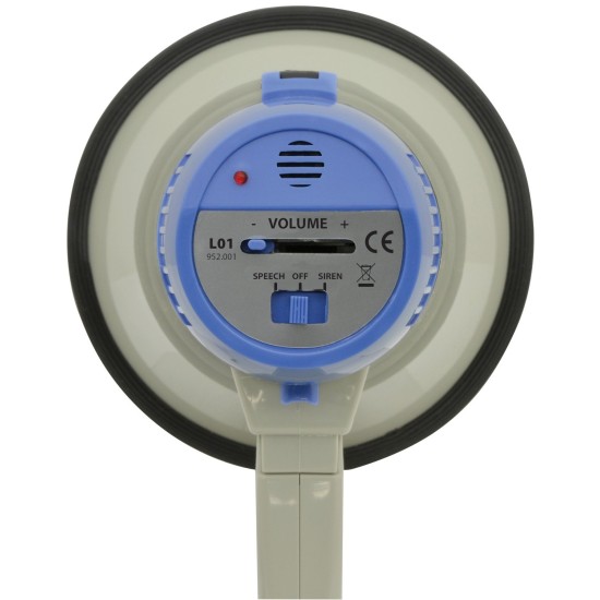 Megafono Portatile L01 10W con Manico Pieghevole e Sirena
