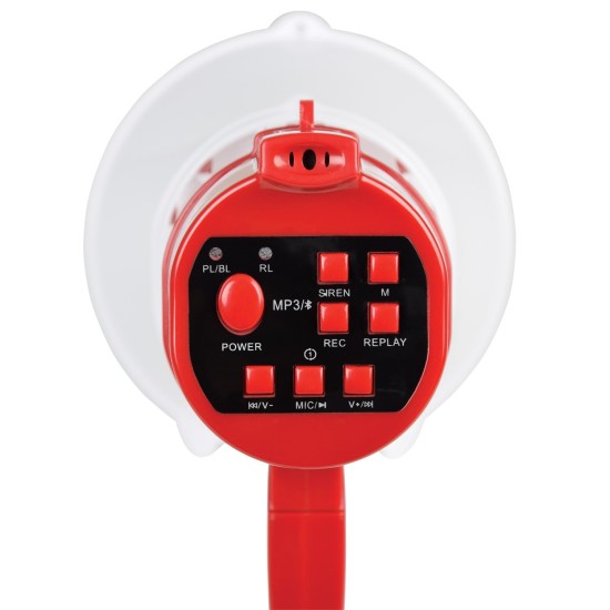 Megafono Ricaricabile 15W con USB/SD, Looper e Bluetooth per Audio e Annunci