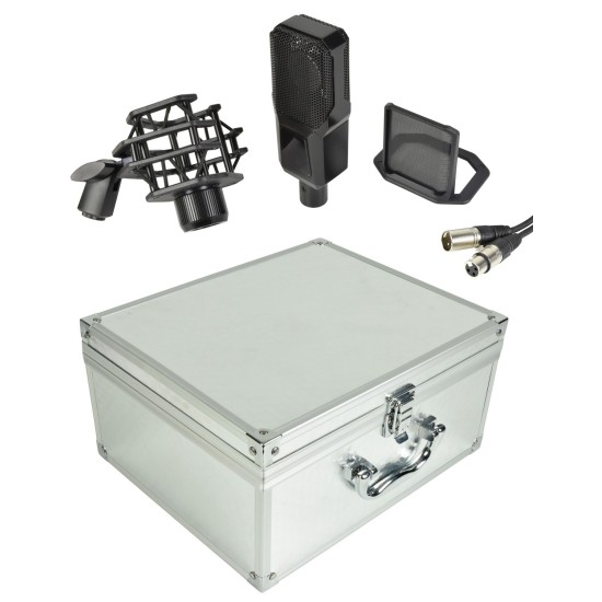 Microfono Condensatore da Studio CM25 con Diaframma Ampio e Accessori Inclusi