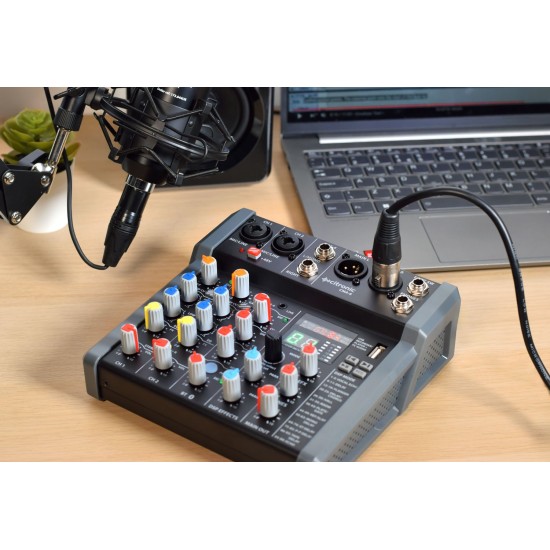 Mixer Compatto CMA-6 con DSP FX, Bluetooth e USB per Performance Audio Professionali