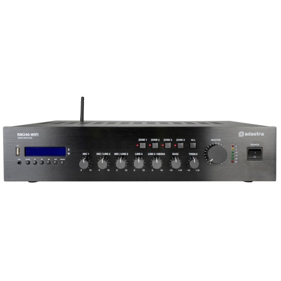 Mixer-Amplificatore 100V RM240-WIFI con WiFi per Installazioni Audio Professionali