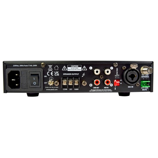 Mixer-Amplificatore Compatto UX120 100V 120W con Media Player Integrato
