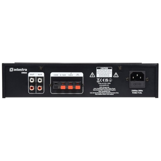 Mixer-Amplificatore Digitale 60W DM60 con USB/FM e Bluetooth