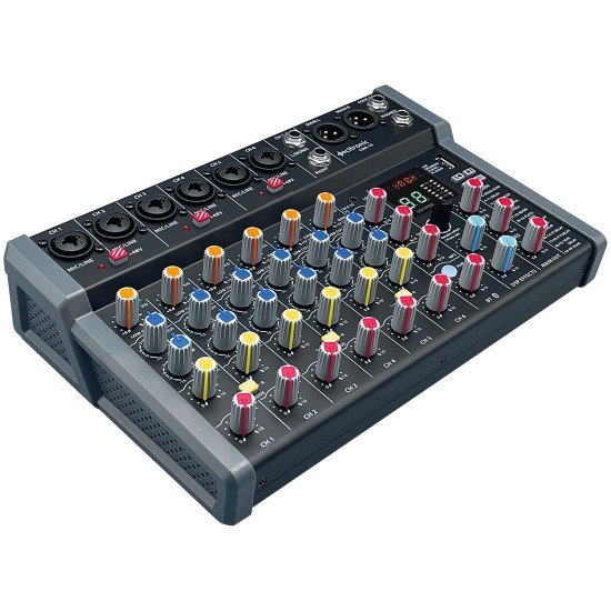 Mixer Compatto CMA-10 con Effetti DSP, Bluetooth e USB per Eventi Live