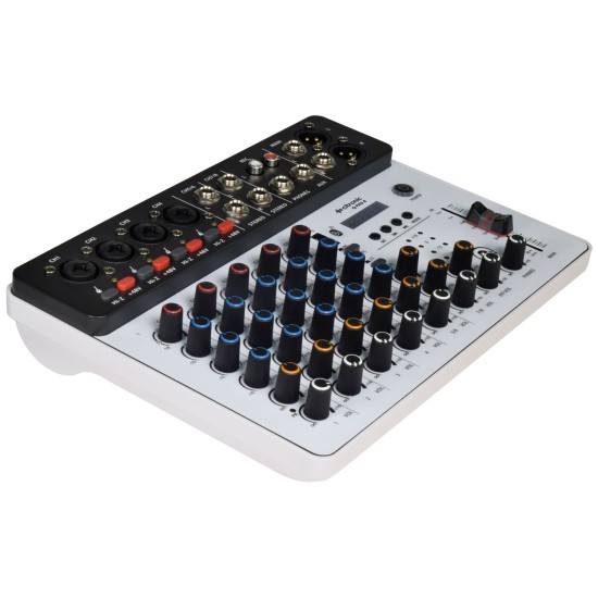 Mixer Compatto Q-PAD-8 a 8 Canali con USB/BT e Interfaccia Audio