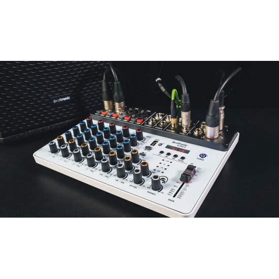 Mixer Compatto Q-PAD-8 a 8 Canali con USB/BT e Interfaccia Audio