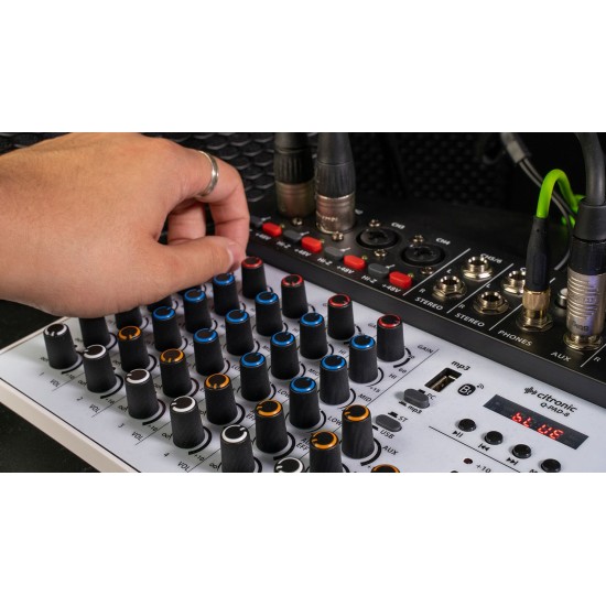 Mixer Compatto Q-PAD-8 a 8 Canali con USB/BT e Interfaccia Audio