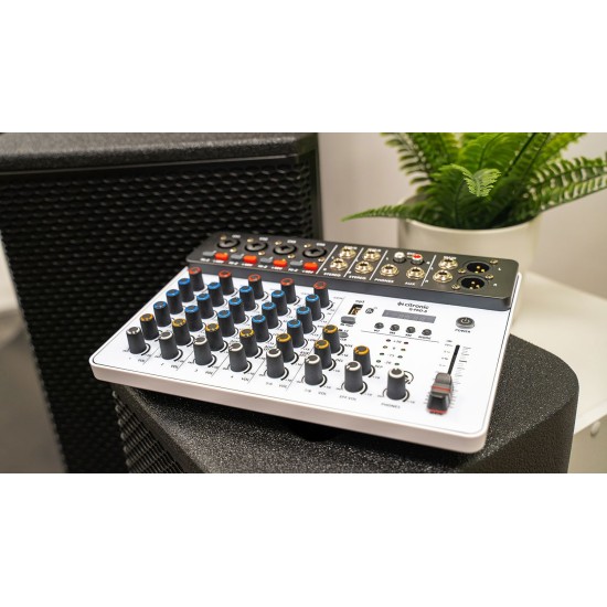 Mixer Compatto Q-PAD-8 a 8 Canali con USB/BT e Interfaccia Audio