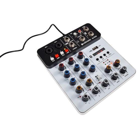 Mixer Compatto Q-PAD con Interfaccia USB/BT/mp3 per Studio e Live