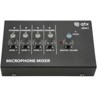 Mixer Microfonico Compatto a 4 Canali con Controllo Volume