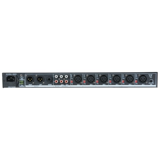 Mixer Rack 1U ML622 con 6 Ingressi Mic/Line e 2 Aux