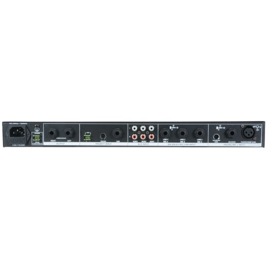 Mixer Rack ML432 1U con 4 Ingressi Mic e 3 Aux per Sistemi Audio