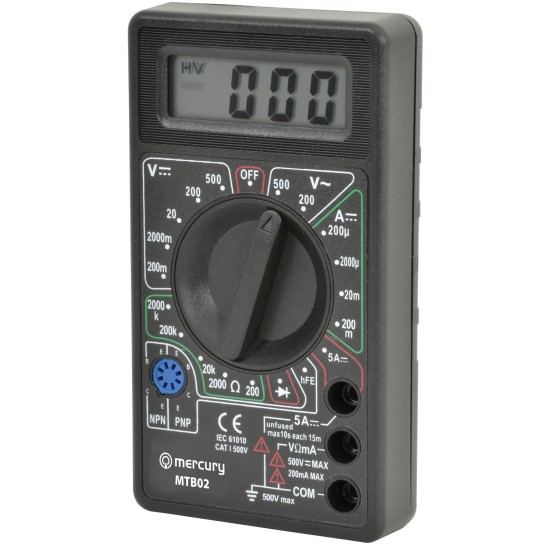 Multimetro Digitale Professionale con 19 Range di Misura e 6 Funzioni