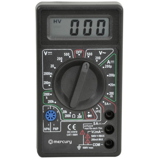 Multimetro Digitale Professionale con 19 Range di Misura e 6 Funzioni