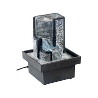 Fontana umidificatore da Interno con LED – Effetto Pietra, Design Moderno, Relax e Benessere