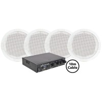 Pacchetto Amplificatore A22 e 4 Diffusori da Soffitto RC5 per Sistemi Audio