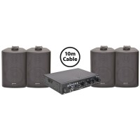 Pacchetto Audio Professionale: 4 Diffusori da Muro BC3 con Amplificatore A22