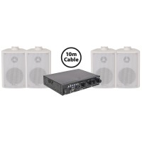 Pacchetto Sistema Audio da 4 Diffusori da Parete BC3 con Amplificatore A22