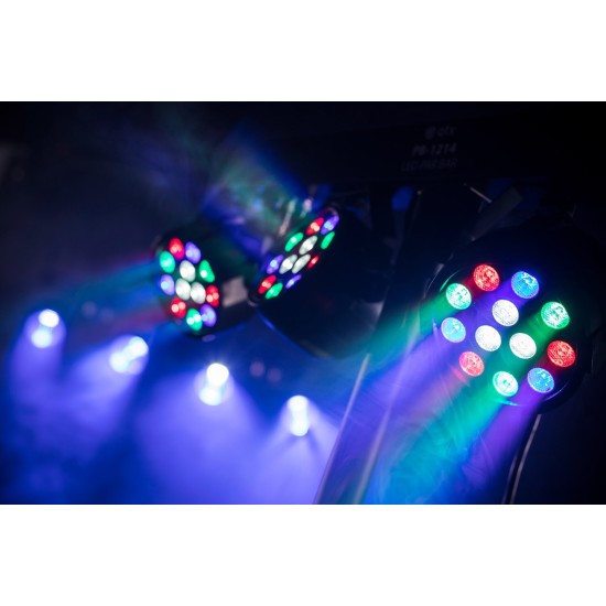 PB-1214 Sistema LED PAR Bar per DJ e Performer - Illuminazione Portatile con 4 PAR Cans