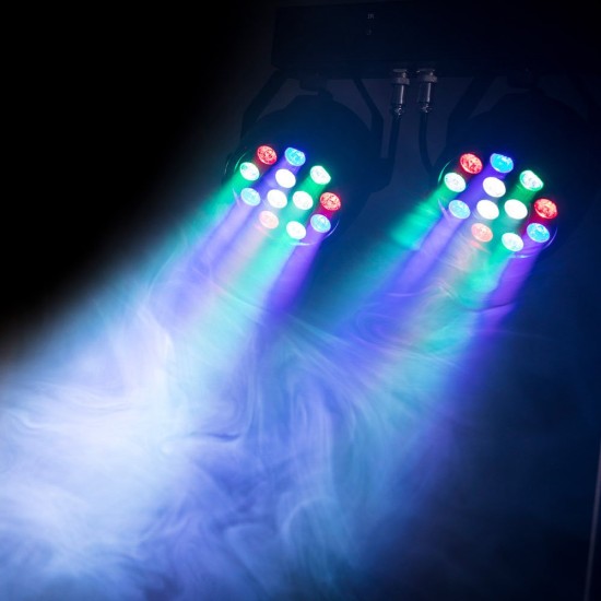 PB-1214 Sistema LED PAR Bar per DJ e Performer - Illuminazione Portatile con 4 PAR Cans