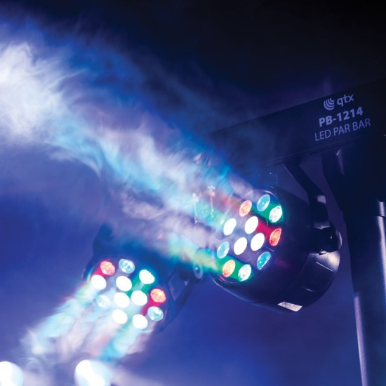 PB-1214 Sistema LED PAR Bar per DJ e Performer - Illuminazione Portatile con 4 PAR Cans