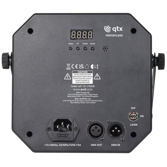 Pentaflash: Effetto Luce LED & Laser 5-in-1 per Palcoscenici e Eventi