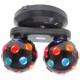 Centrolista con 2 Sfere Rotanti Colorate 112 mm - Effetto Luota Discoteca per Feste e Camere