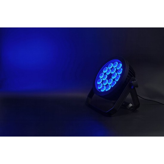 Proiettore LED Fanless 18x12W RGBWA/UV per Spettacoli Silenziosi
