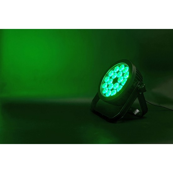Proiettore LED Fanless 18x12W RGBWA/UV per Spettacoli Silenziosi