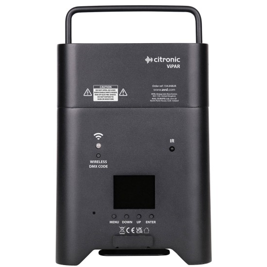 Proiettore LED Ricaricabile RGBWA/UV da 18W per Illuminazione Scenografica Portatile