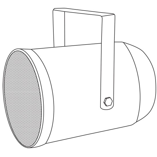 Proiettore Sonoro 25W Bianco per Interni ed Esterni