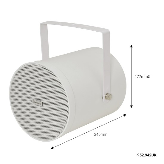 Proiettore Sonoro 25W Bianco per Interni ed Esterni