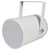 Proiettore Sonoro da 10W Bianco per Interni ed Esterni con Griglia in Acciaio