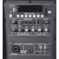 QOVA-12PA Sistema PA Portatile Professionale con Microfoni UHF e Effetti DSP