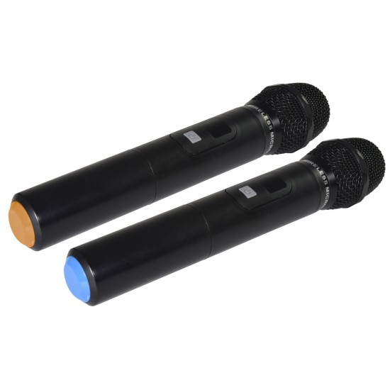 QOVA-12PA Sistema PA Portatile Professionale con Microfoni UHF e Effetti DSP