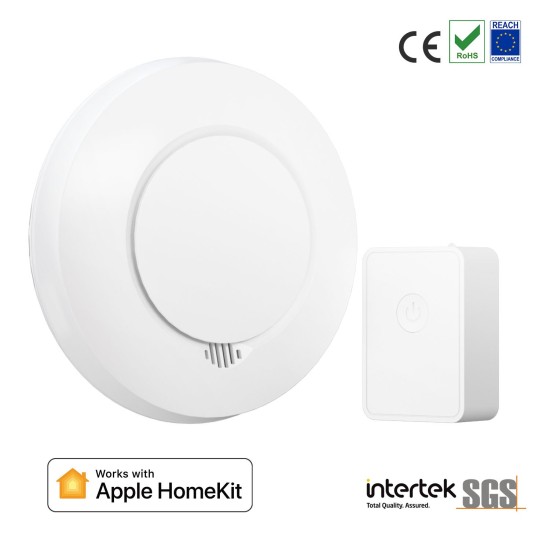 Rilevatore di Fumo Smart RF Meross con Hub Wi-Fi Apple HomeKit