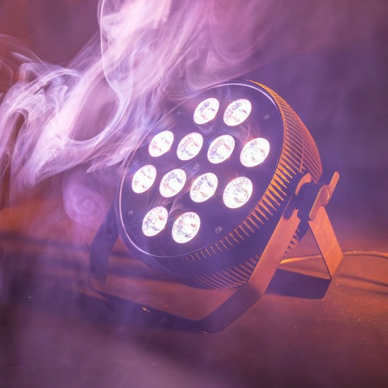 PAR Can Fanless 12x12W RGBWA/UV per Effetti Luce Silenziosi