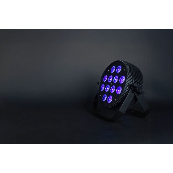 PAR Can Fanless 12x12W RGBWA/UV per Effetti Luce Silenziosi