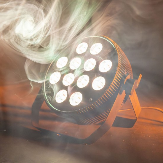 PAR Can Fanless 12x12W RGBWA/UV per Effetti Luce Silenziosi
