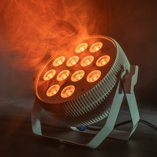 Set di 12 PAR Can Fanless 12x12W RGBWA/UV per Illuminazione Silenziosa